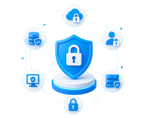 Enterprise-grade security illustration for ISP billing security